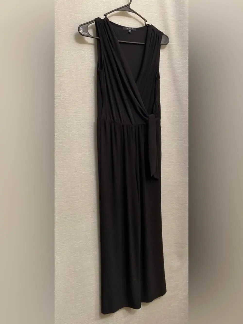 Tahari Black Sleeveless Jumpsuit